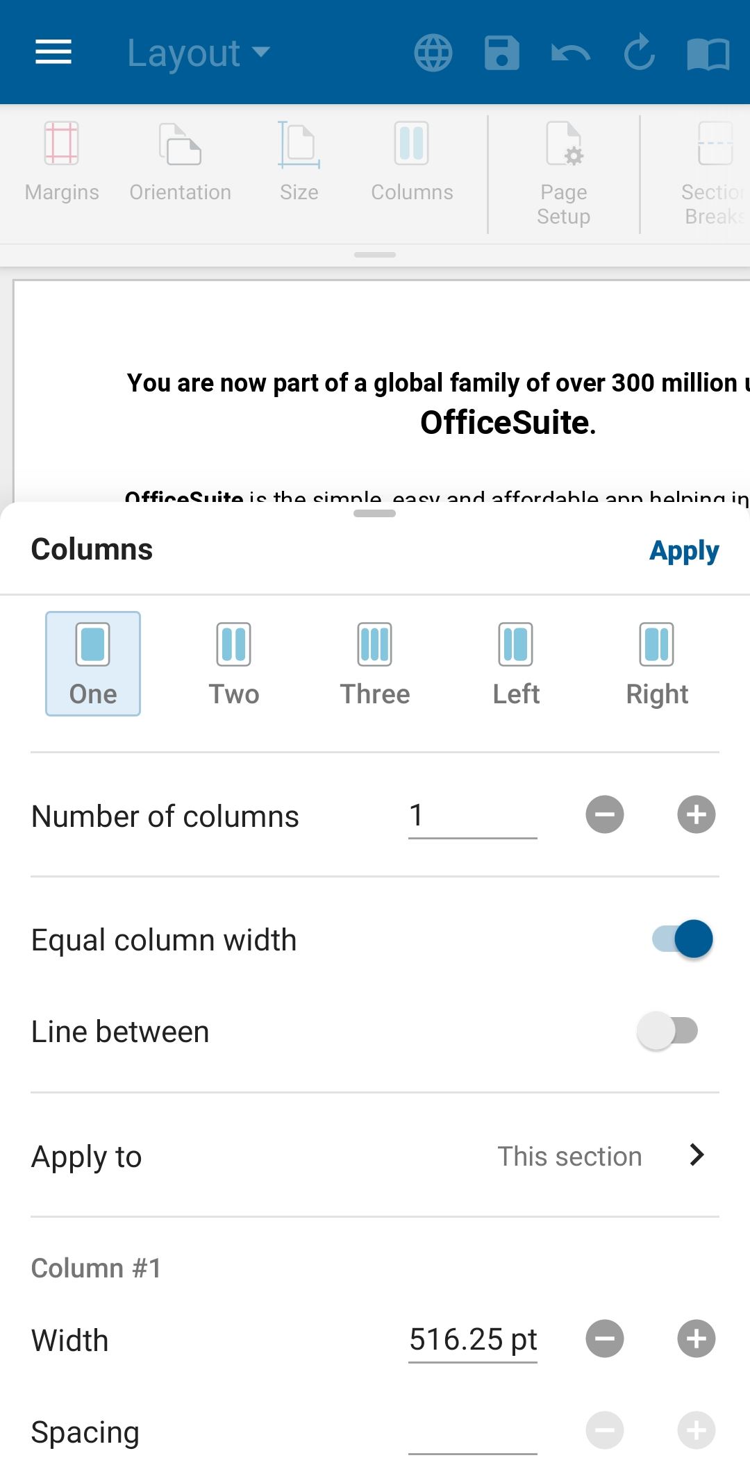 Create Newsletter Columns In Documents OfficeSuite